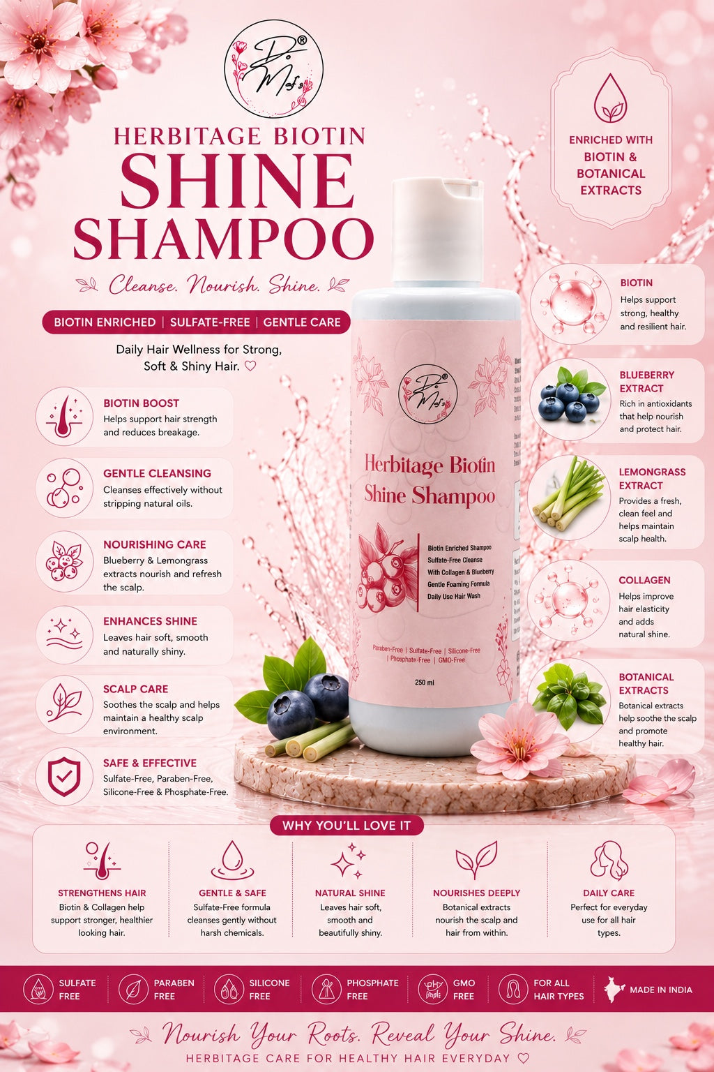 Demaf's Herbitage Biotin Shine Shampo