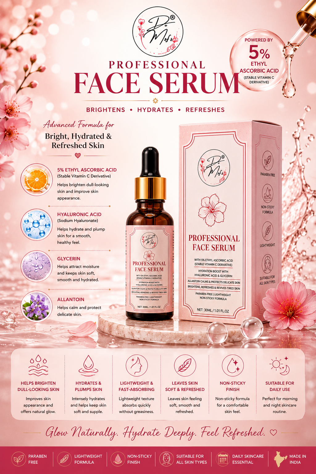 Demaf’s Professional Face Serum - 5% Ethyl Ascorbic Acid
