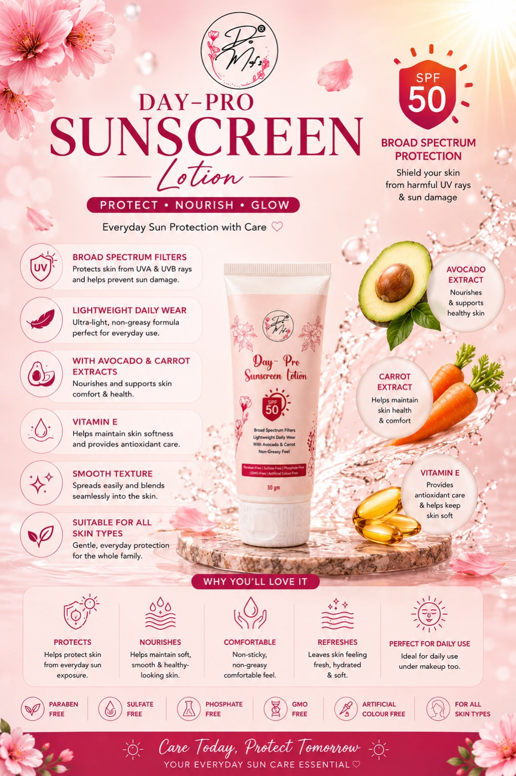 Demaf's Day-Pro Sunscreen Lotion SPF 50