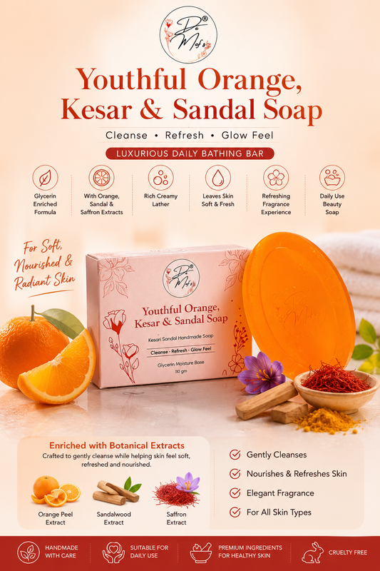 Demaf's Youthful Orange, Kesar & Sandal Soap.