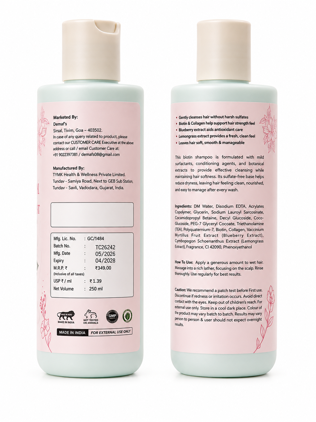 Demaf's Herbitage Biotin Shine Shampo